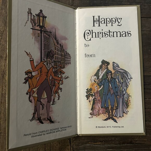 Vintage “Happy Christmas Book” Set • Purnell & Sons • 3 Illustrated Mini Holiday - Picture 8 of 9